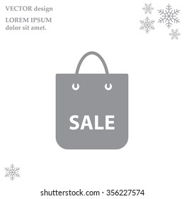 shopping bag - vector icon