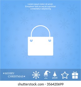 shopping bag - vector icon