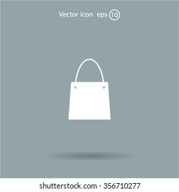 shopping bag - vector icon