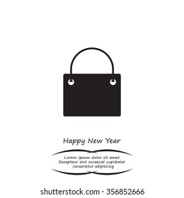 shopping bag - vector icon