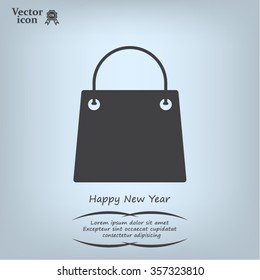 shopping bag - vector icon
