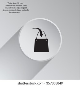 shopping bag - vector icon