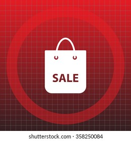 shopping bag - vector icon