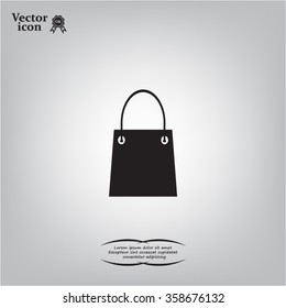 shopping bag - vector icon