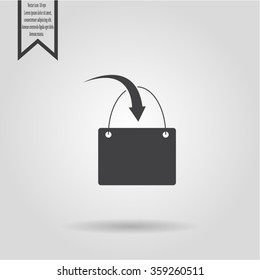 shopping bag - vector icon