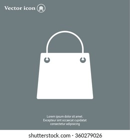 shopping bag - vector icon