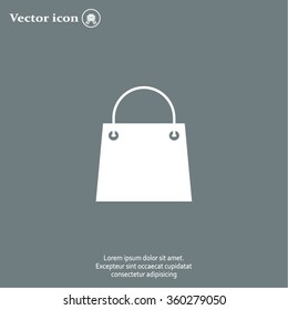 shopping bag - vector icon