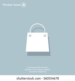 shopping bag - vector icon