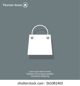 shopping bag - vector icon
