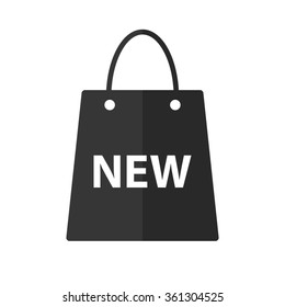 Shopping bag -  vector icon