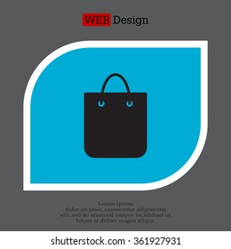 shopping bag - vector icon