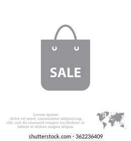 shopping bag - vector icon
