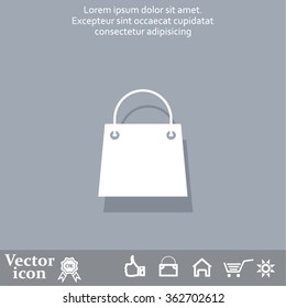 shopping bag - vector icon