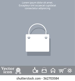 shopping bag - vector icon