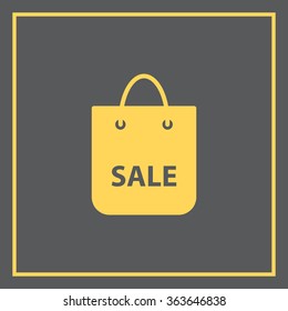shopping bag - vector icon
