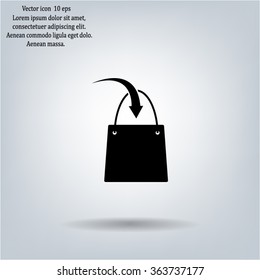 shopping bag - vector icon