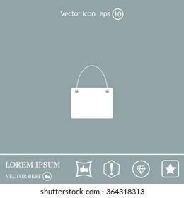 shopping bag - vector icon