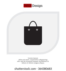 shopping bag - vector icon
