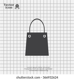 shopping bag - vector icon