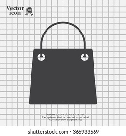 shopping bag - vector icon