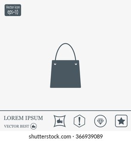 shopping bag - vector icon