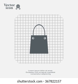 shopping bag - vector icon