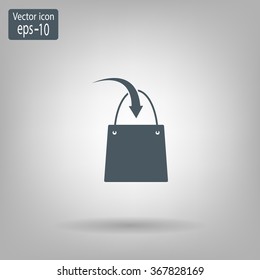shopping bag - vector icon