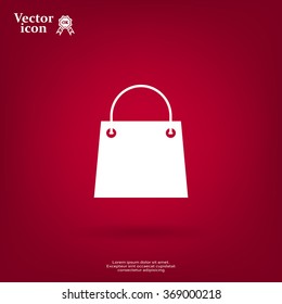 shopping bag - vector icon