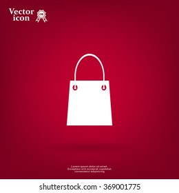 shopping bag - vector icon