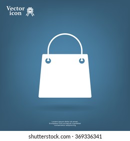 shopping bag - vector icon