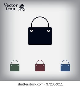 shopping bag - vector icon