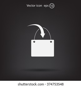 shopping bag - vector icon