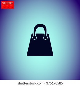 Shopping bag. Vector icon.