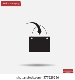 shopping bag - vector icon