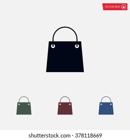 shopping bag - vector icon