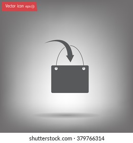 shopping bag - vector icon