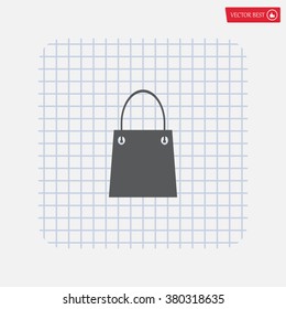 shopping bag - vector icon