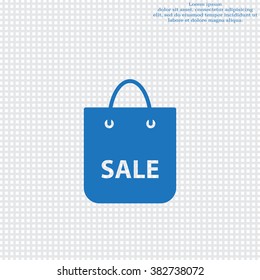 shopping bag - vector icon