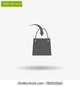 shopping bag - vector icon