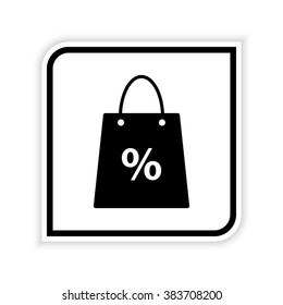 Shopping bag -  vector icon
