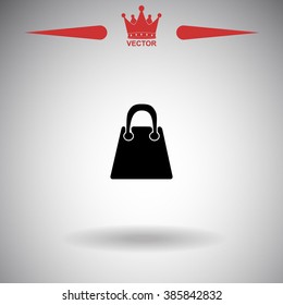 Shopping bag. Vector icon.