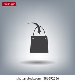 shopping bag - vector icon