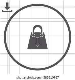 Shopping bag. Vector icon.