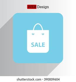 shopping bag - vector icon