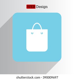 shopping bag - vector icon