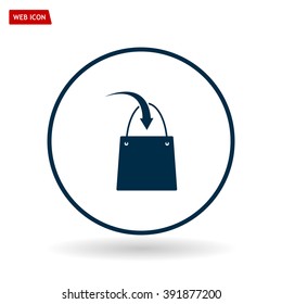 shopping bag - vector icon