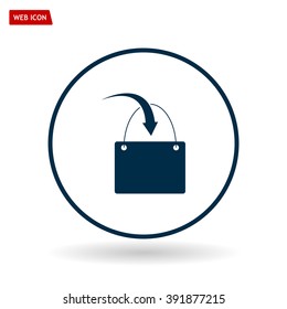 shopping bag - vector icon