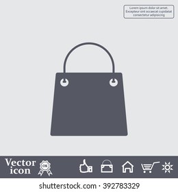 shopping bag - vector icon