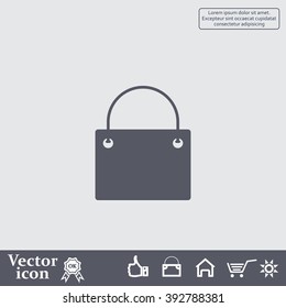 shopping bag - vector icon