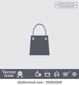 shopping bag - vector icon